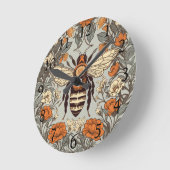  honingbij William Morris geïnspireerd op bloemen Ronde Klok (Hoek)