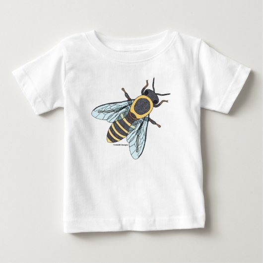 Honingbij (wit) - Baby T-shirt (Voorkant)