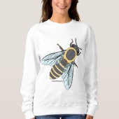 Honingbij (wit) - Dames Basic Sweatshirt (Voorkant)