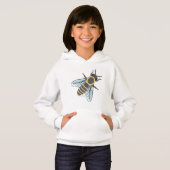 Honingbij (wit) - Meisjes Hoodie (Voorkant volledig)