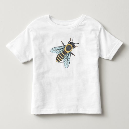 Honingbij (wit) - Peuter T-shirt (Voorkant)