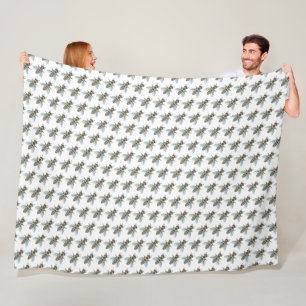 Honingbij (wit) - Plaiddeken Fleece Deken