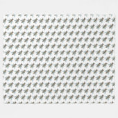 Honingbij (wit) - Plaiddeken Fleece Deken (Voorkant (Horizontaal))
