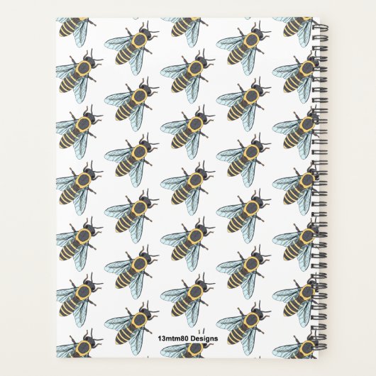 Honingbij (wit) - Planner (Achterkant)