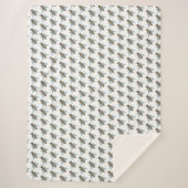 Honingbij (wit) - Sherpa Blanket Sherpa Deken (Voorkant)