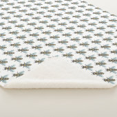 Honingbij (wit) - Sherpa Blanket Sherpa Deken (3/4)