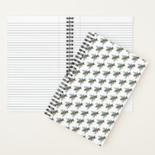 Honingbij (wit) - Spiraal Notebook Notitieboek