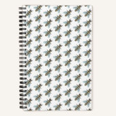 Honingbij (wit) - Spiraal Notebook Notitieboek (Voorkant)