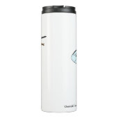 Honingbij (wit) - Tumbler Thermosbeker (Achterkant)