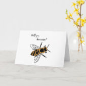 Honingbij, word je mijn Valentijn Kaart (Gele Bloem)