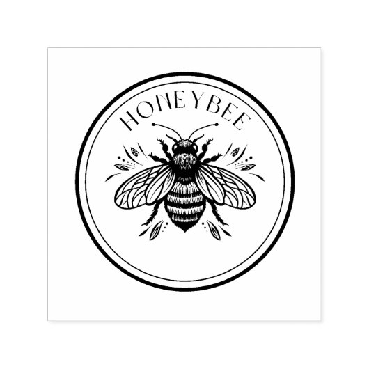 Honingbij Zelfinktende Stempel (Design)