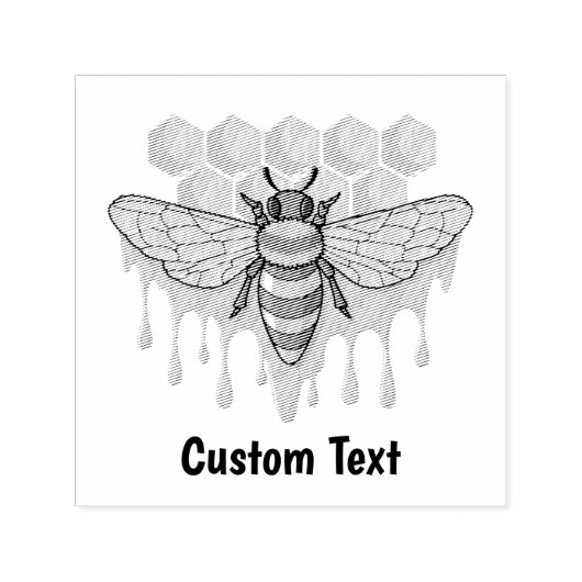 Honingbij Zelfinktstempel Zelfinktende Stempel (Design)