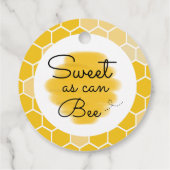 Honingbij zoet als kan Baby shower Bedankjes Labels (Achterkant)