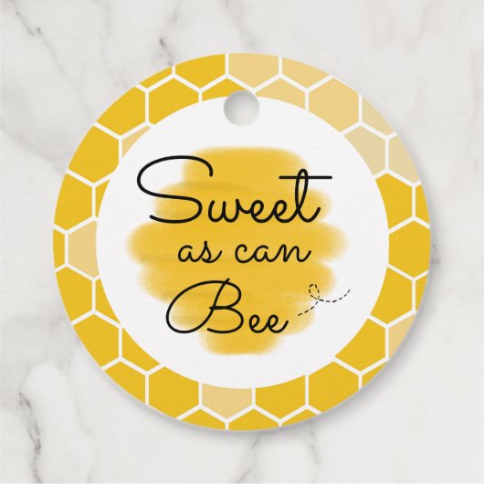 Honingbij zoet als kan Baby shower Bedankjes Labels (Achterkant)