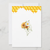 Honingbij Zoet Geel Bloemen Zonnebloem waterverf Kaart (Achterkant)