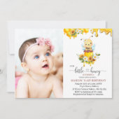 Honingbij Zoet Geel Bloemen Zonnebloem waterverf Kaart (Voorkant)