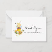 Honingbij Zoet Geel Bloemen Zonnebloem Waterverf Notitiekaartje (Voorkant)