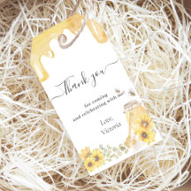 Honingbij Zonnebloem Baby Shower Favor Bedankt