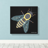 Honingbij (zwart) - Canvas (Insitu (Houten vloer))