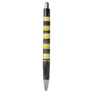 Honingbij zwart goud geel pen