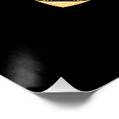 Honingbij (zwart) - Poster Print (Hoek)