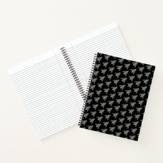 Honingbij (zwart) - Spiraal Notebook Notitieboek (Binnen)