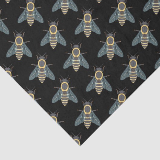 Honingbij (zwart) - Tissue Paper Tissuepapier (Detail)