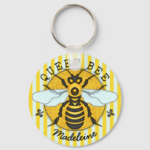 Honingbije Bumblebee Queen Bee Honey   Gepersonali Sleutelhanger