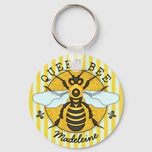Honingbije Bumblebee Queen Bee Honey | Gepersonali Sleutelhanger (Voorkant)