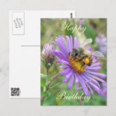 Honingbije op postcoördinerende artikelen in zwits briefkaart (Voorkant / Achterkant)