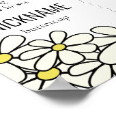 Honingbijen1Birthday Milestone White Poster (Hoek)