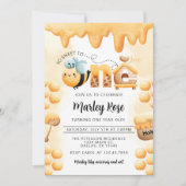 Honingbijen 1e uitnodiging van de Birthday Party (Voorkant)