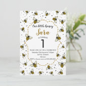 Honingbijen 1e verjaardag kaart (Staand voorkant)