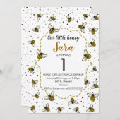 Honingbijen 1e verjaardag kaart (Voorkant / Achterkant)