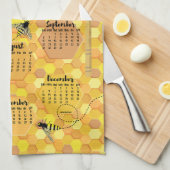 Honingbijen 2026 Kalender Theedoek (Quarter Fold)