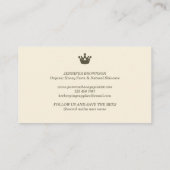 Honingbijen Apiary honeycomb crown Visitekaartje (Achterkant)