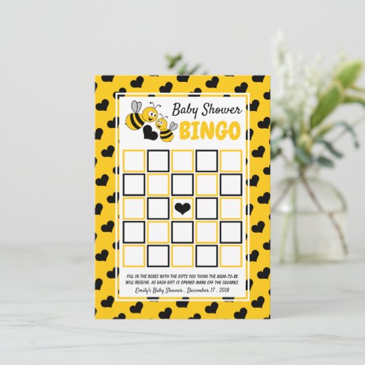 Honingbijen, Baby shower Bingo (Staand voorkant)