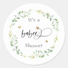Honingbijen Baby shower Ronde Sticker