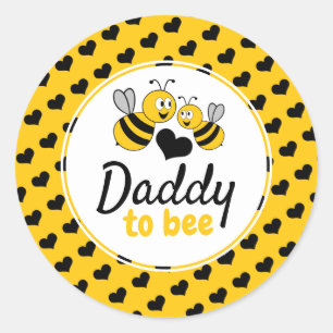 Honingbijen, Baby shower Ronde Sticker