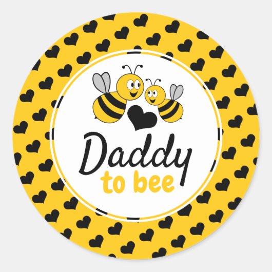 Honingbijen, Baby shower Ronde Sticker (Voorkant)