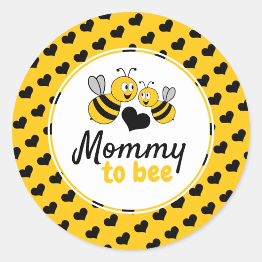 Honingbijen, Baby shower Ronde Sticker (Voorkant)