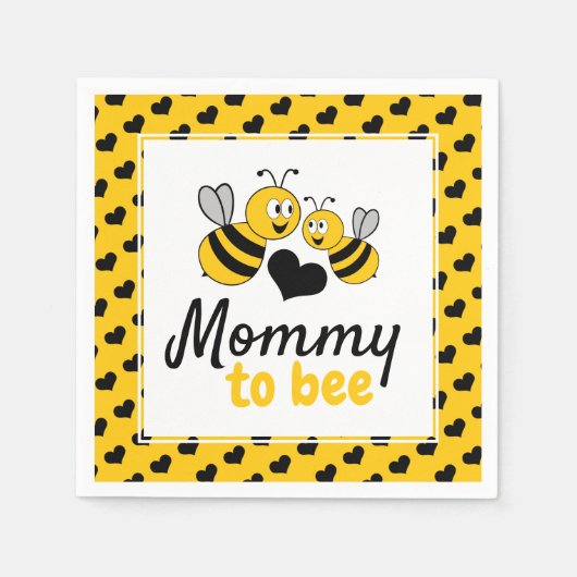 Honingbijen, Baby shower Servet (Voorkant)