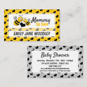 Honingbijen, Baby shower Ticket Invitation Informatiekaartje (Voorkant / Achterkant)