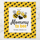 Honingbijen, Baby shower Wijn Etiket (Enkel label)