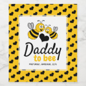 Honingbijen, Baby shower Wijn Etiket (Enkel label)