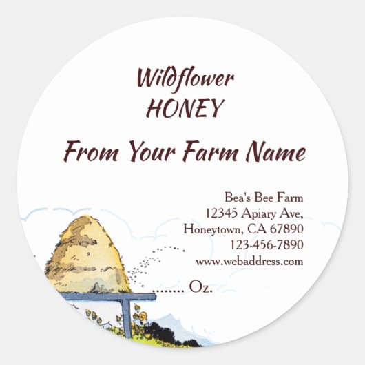  honingbijen Bijenbijenkast 1,5 inch Ronde Sticker (Voorkant)