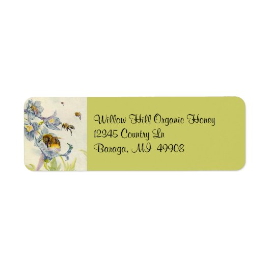 Honingbijen Bijenhouder RET Adresetiketten Etiket (Voorkant)