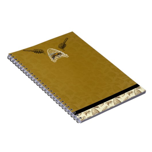 Honingbijen Bijenkast Geel  Natuurlijke Geel Notitieboek (Rechterzijde)