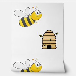 Honingbijen & Bijenkorf Ontwerp Behang