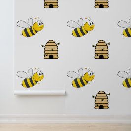 Honingbijen & Bijenkorf Ontwerp Behang